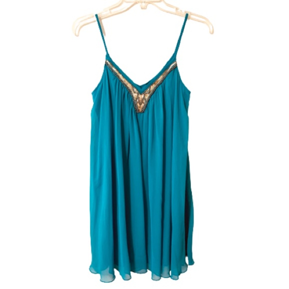 Express Sleeveless Dress - Turquoise - Size Small